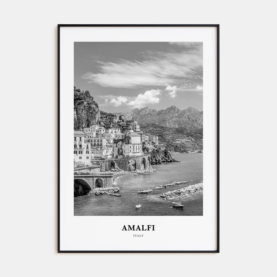 Amalfi Portrait B&W No 1 Poster