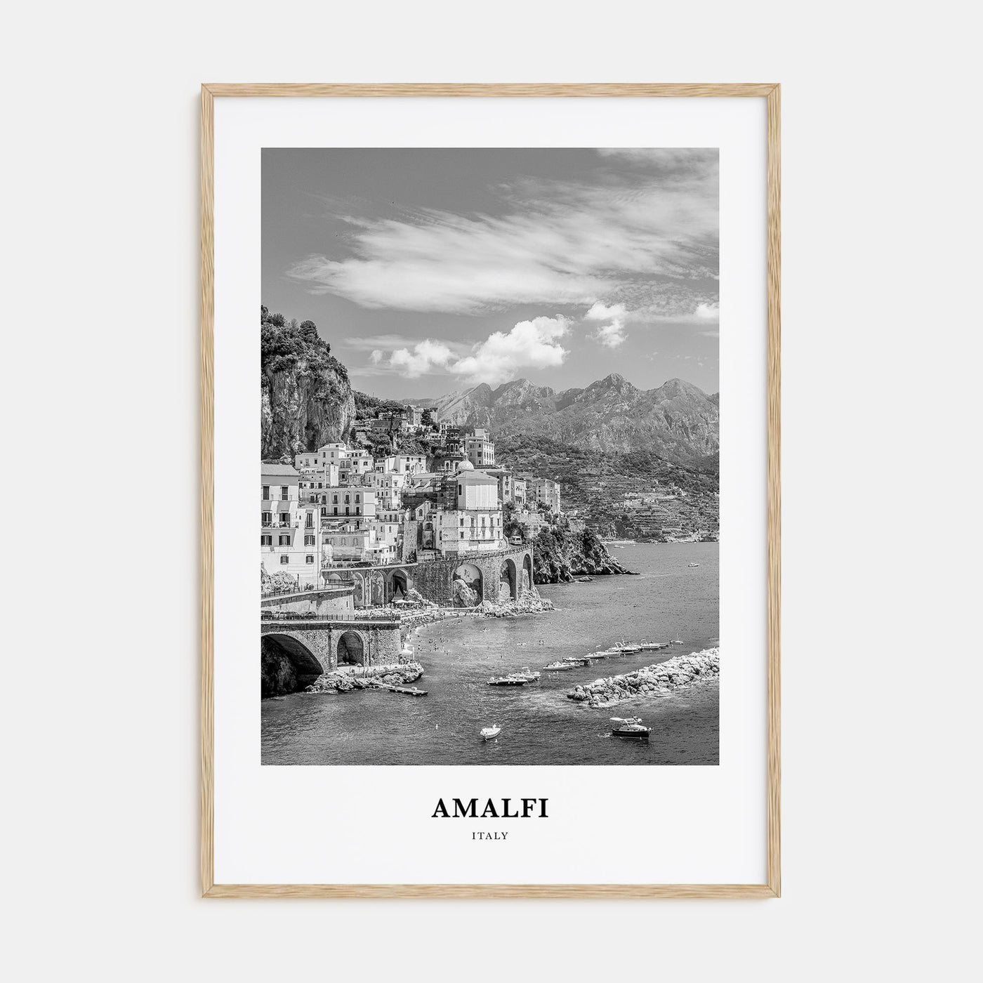 Amalfi Portrait B&W No 1 Poster