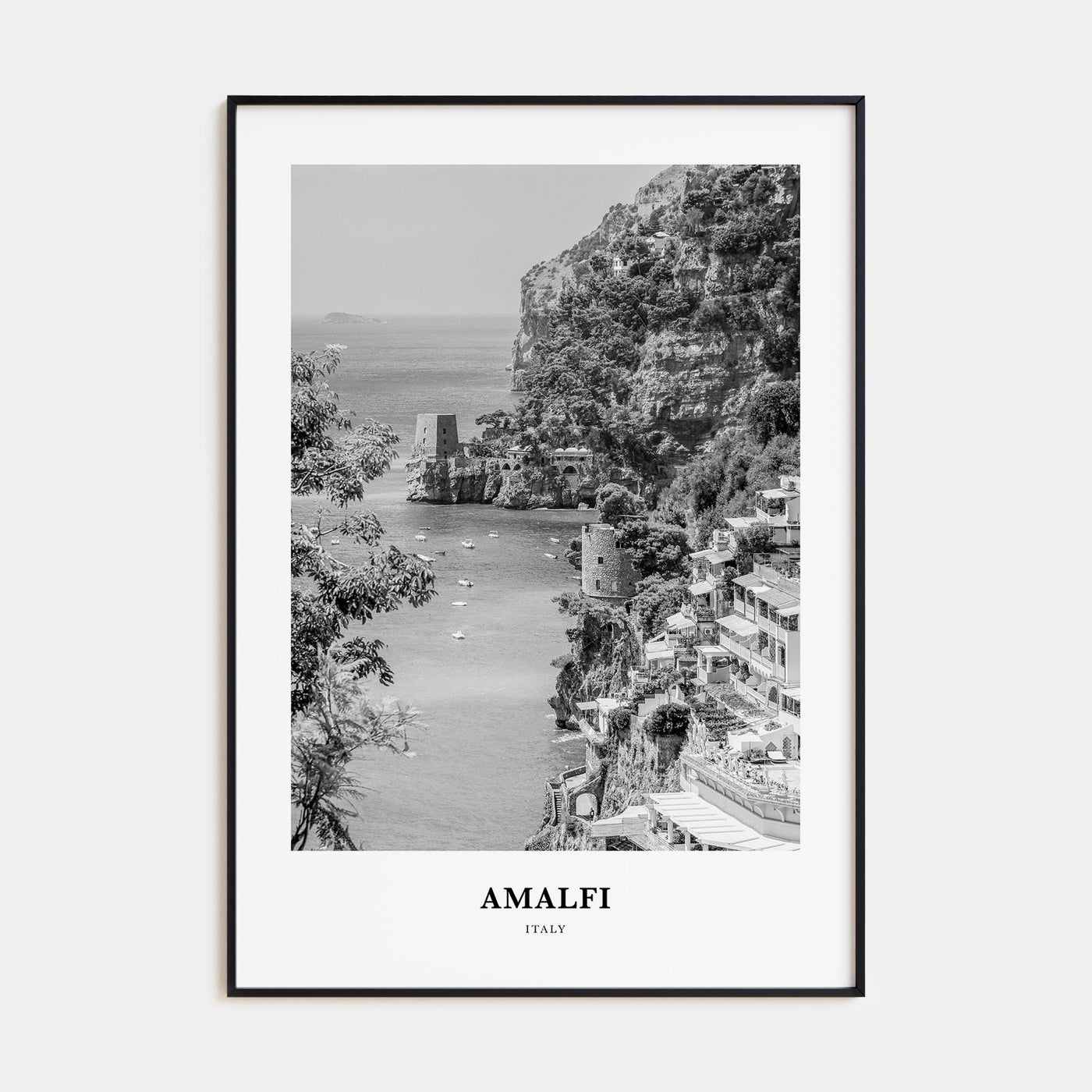 Amalfi Portrait B&W No 2 Poster
