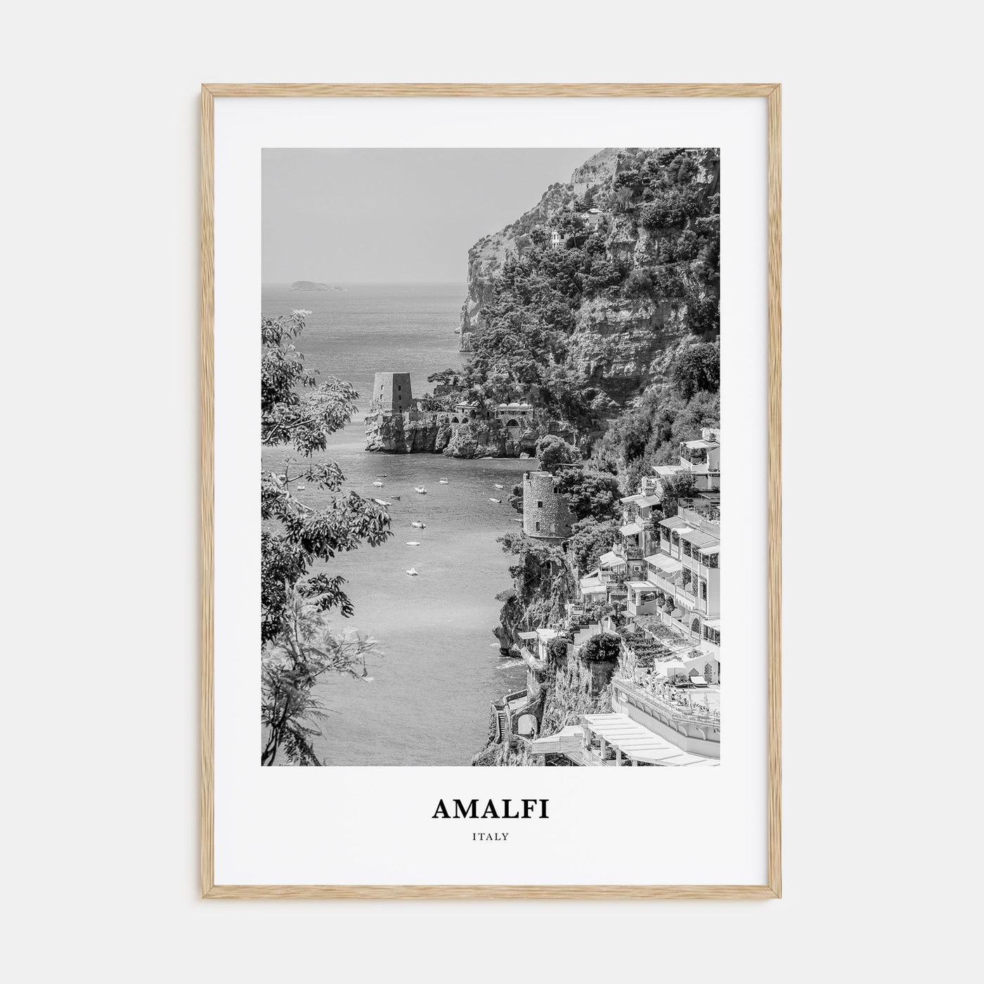 Amalfi Portrait B&W No 2 Poster