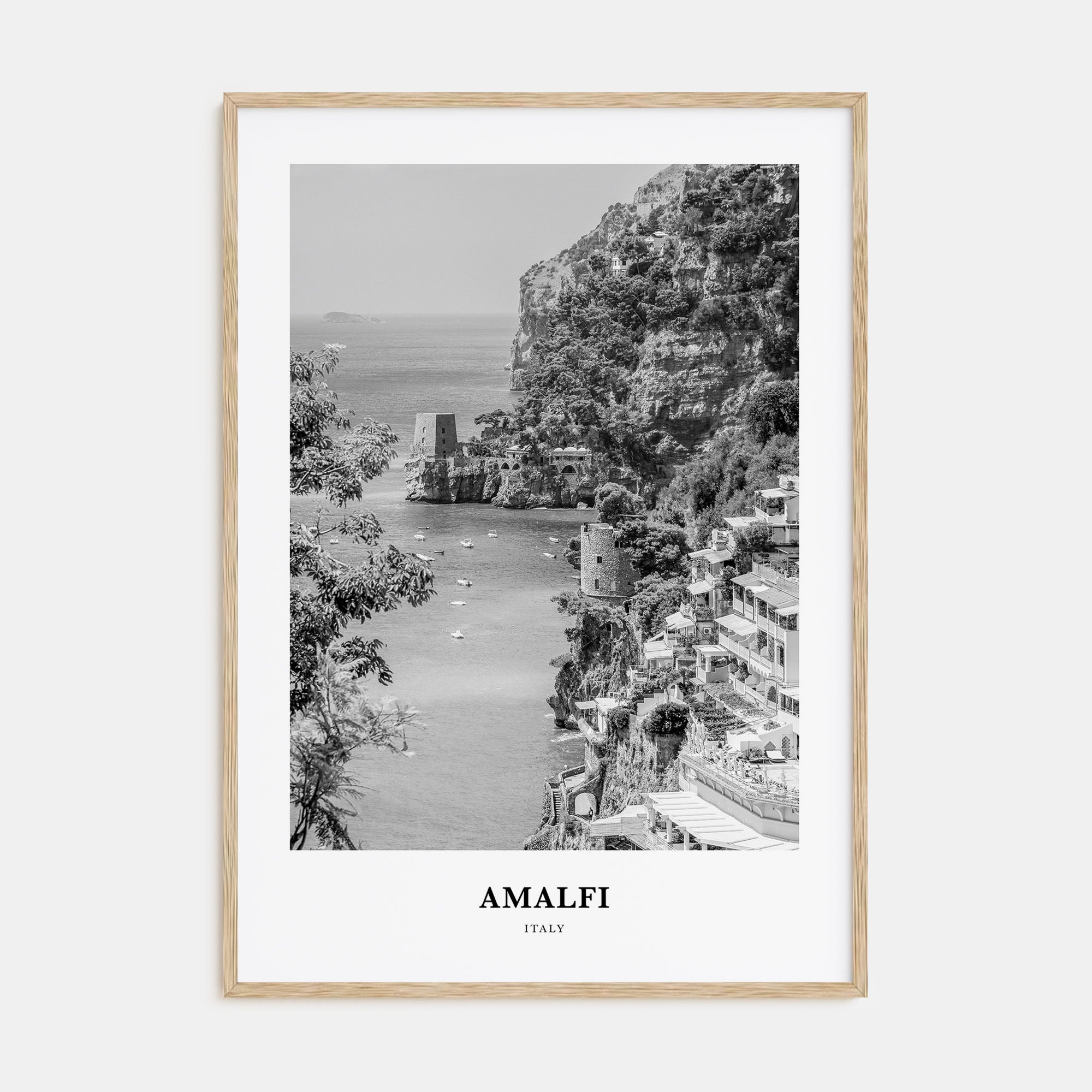 Amalfi Portrait B&W No 2 Poster