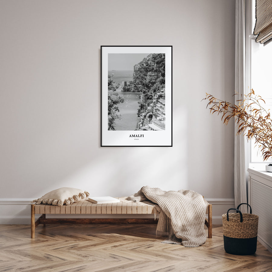 Amalfi Portrait B&W No 2 Poster
