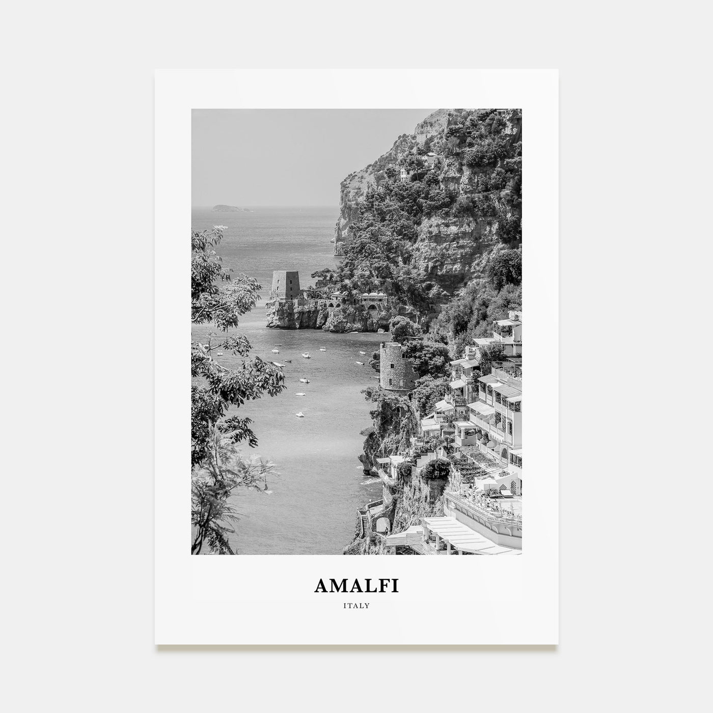 Amalfi Portrait B&W No 2 Poster