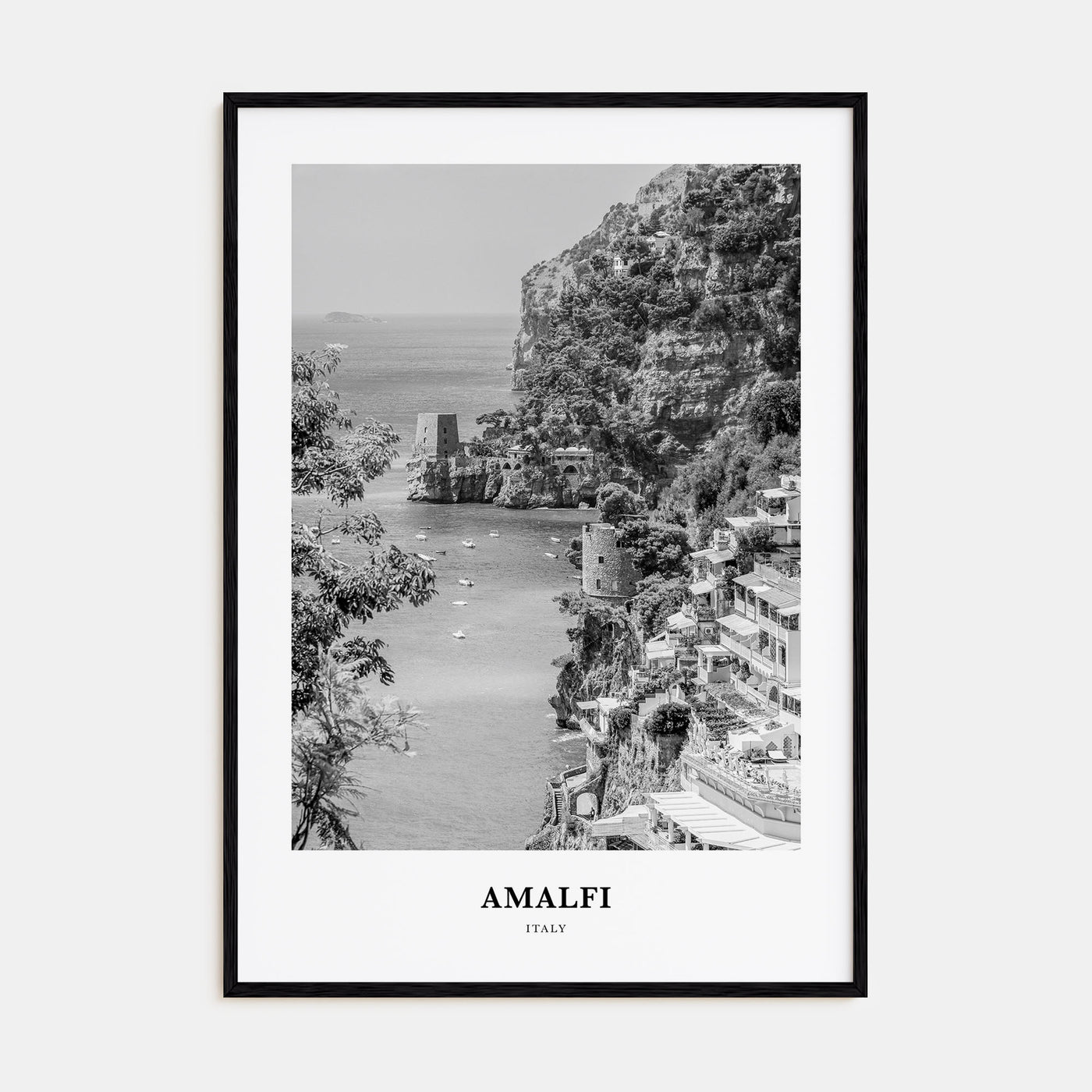 Amalfi Portrait B&W No 2 Poster