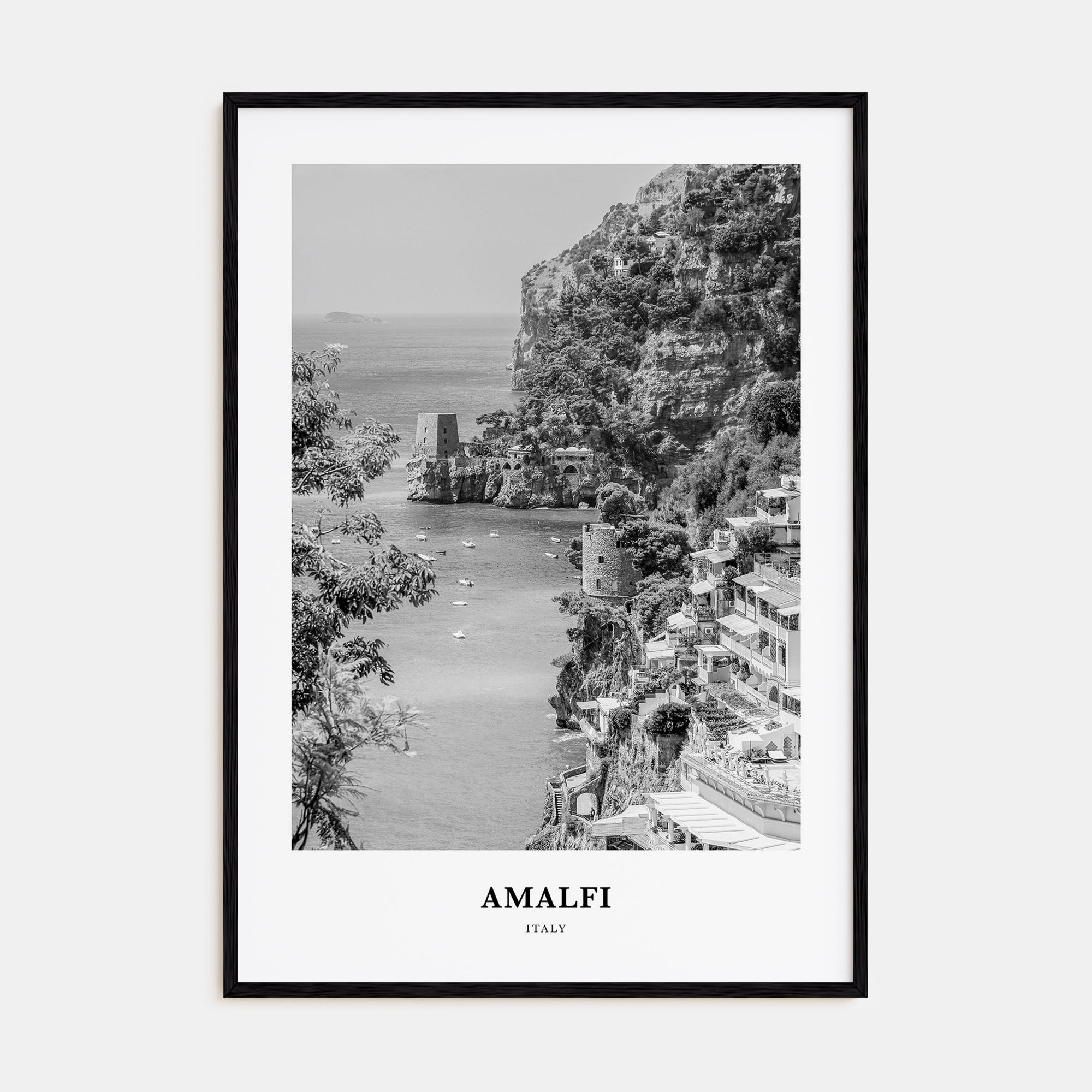 Amalfi Portrait B&W No 2 Poster