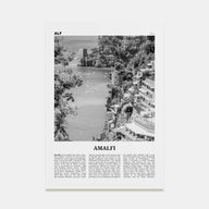 Amalfi Travel B&W No 2 Poster