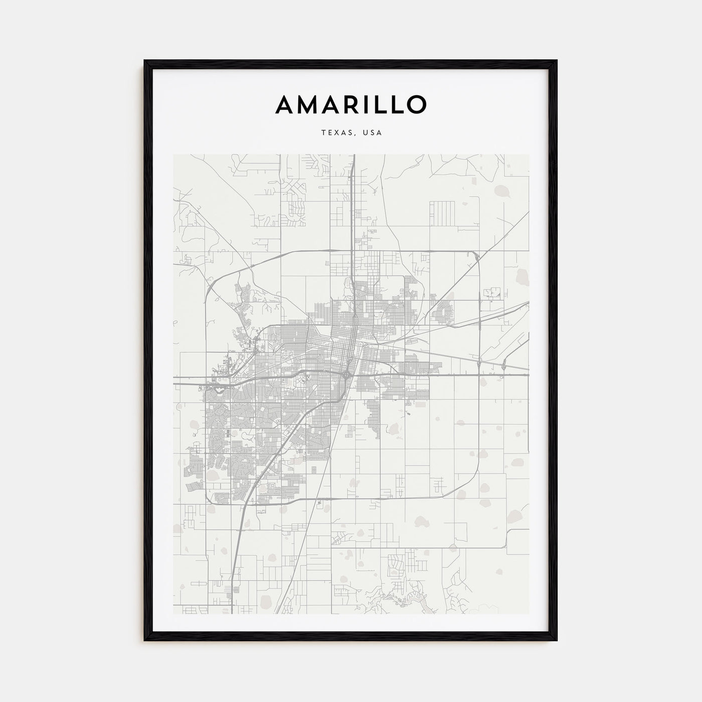 Amarillo Map Portrait Poster