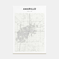Amarillo Map Portrait Poster