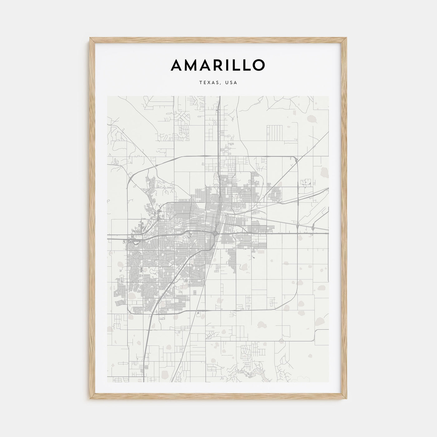Amarillo Map Portrait Poster