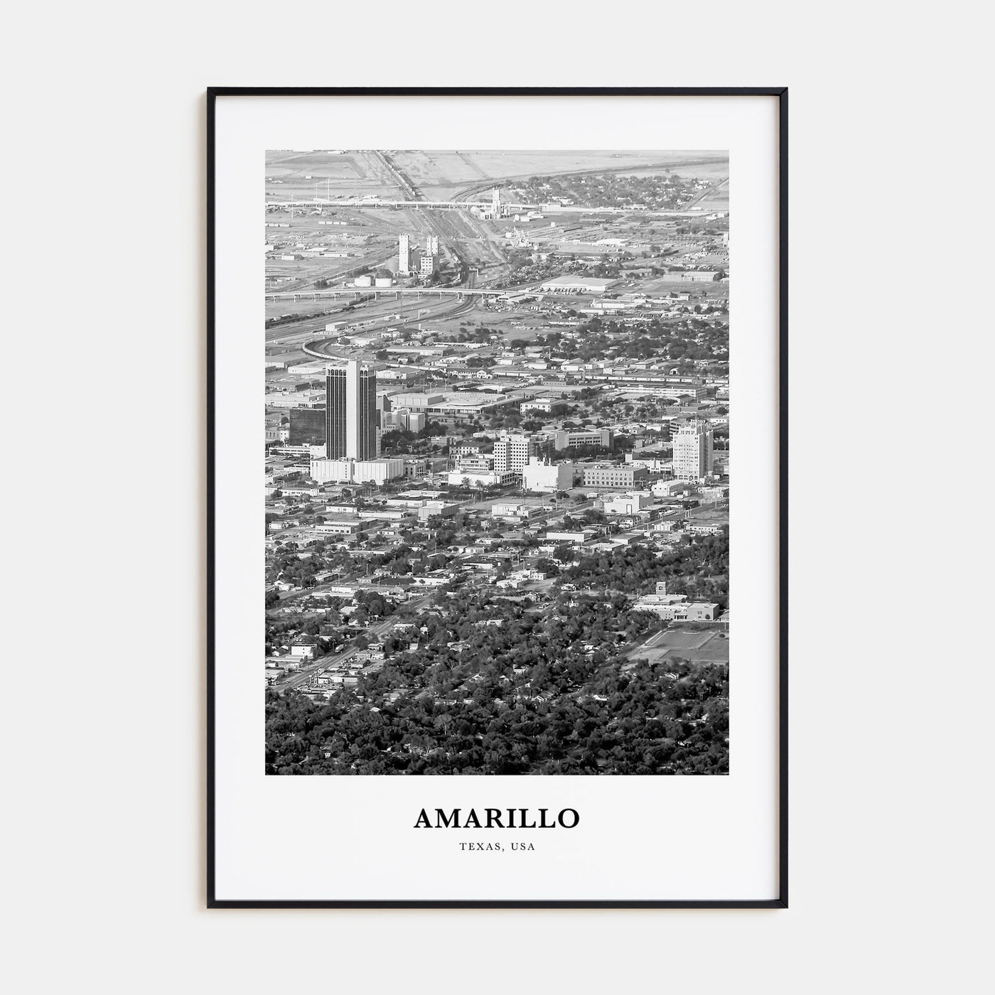 Amarillo Portrait B&W Poster