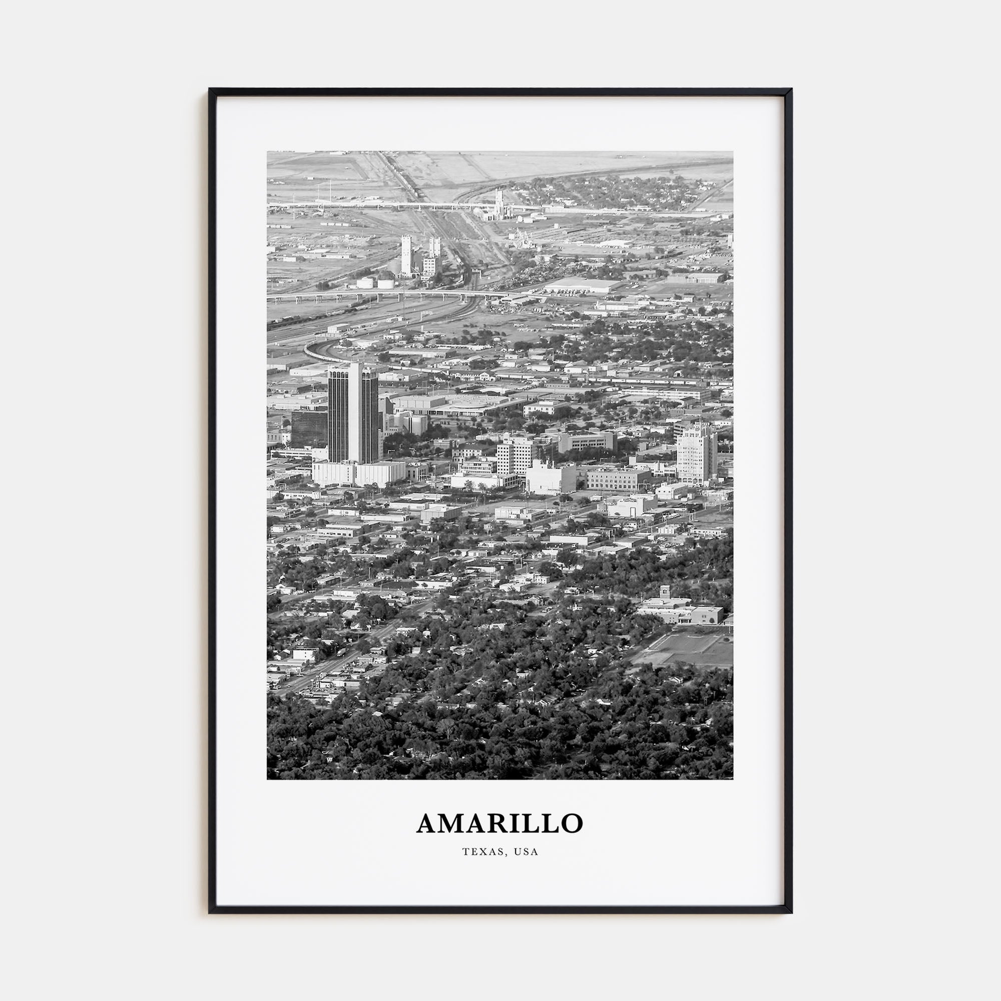 Amarillo Portrait B&W Poster