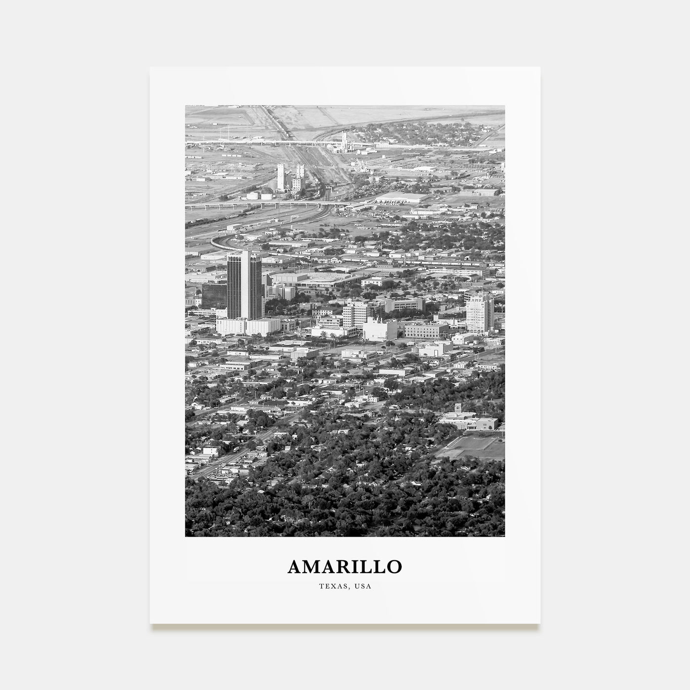 Amarillo Portrait B&W Poster