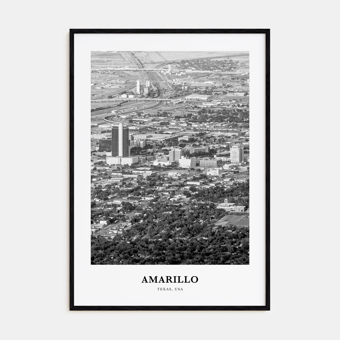 Amarillo Portrait B&W Poster