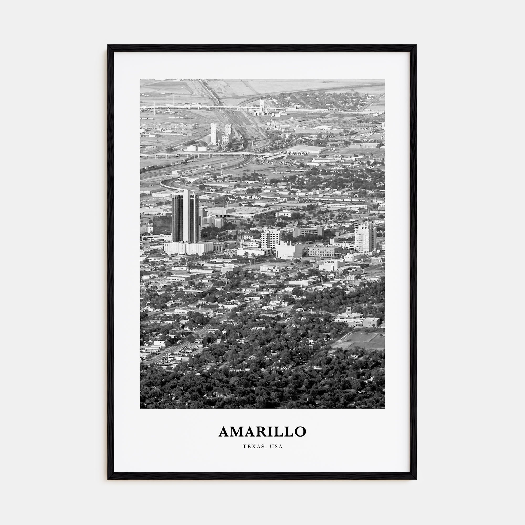 Amarillo Portrait B&W Poster