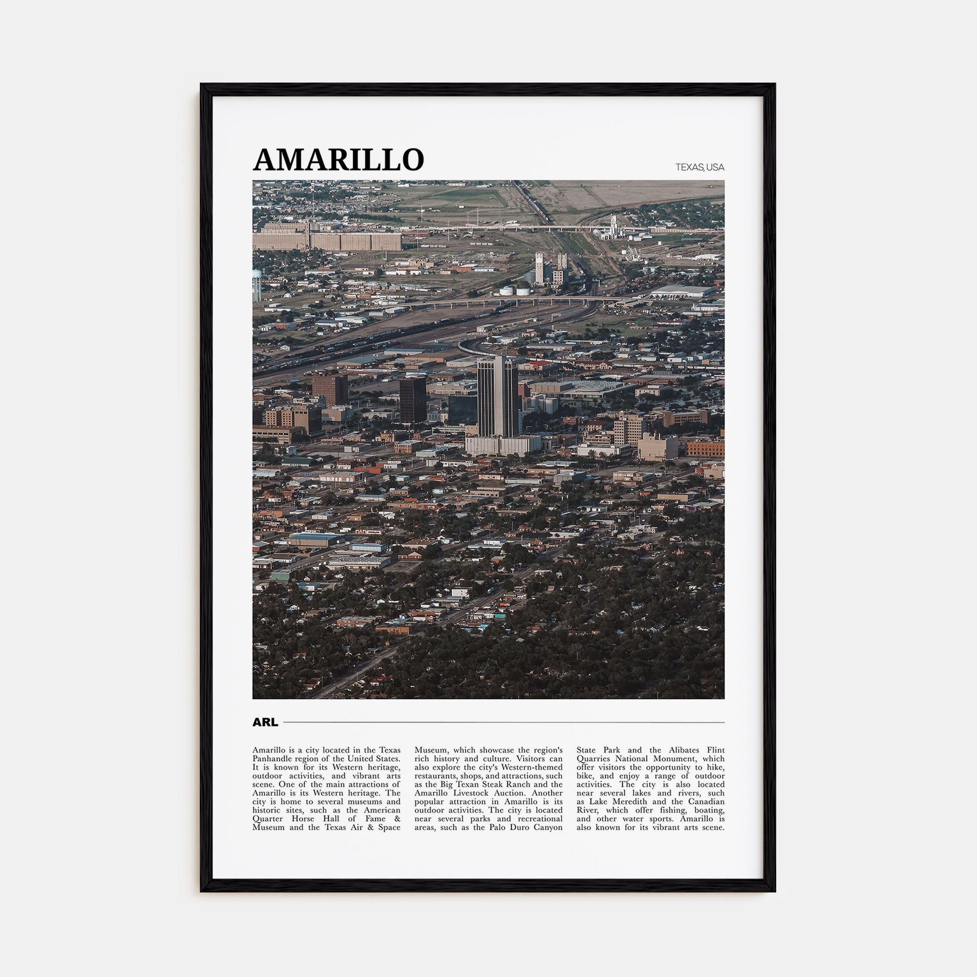 Amarillo Travel Color Poster
