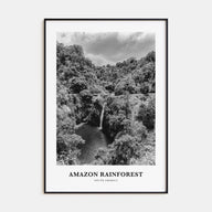 Amazon Rainforest Portrait B&W Poster