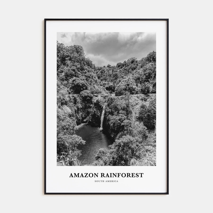Amazon Rainforest Portrait B&W Poster