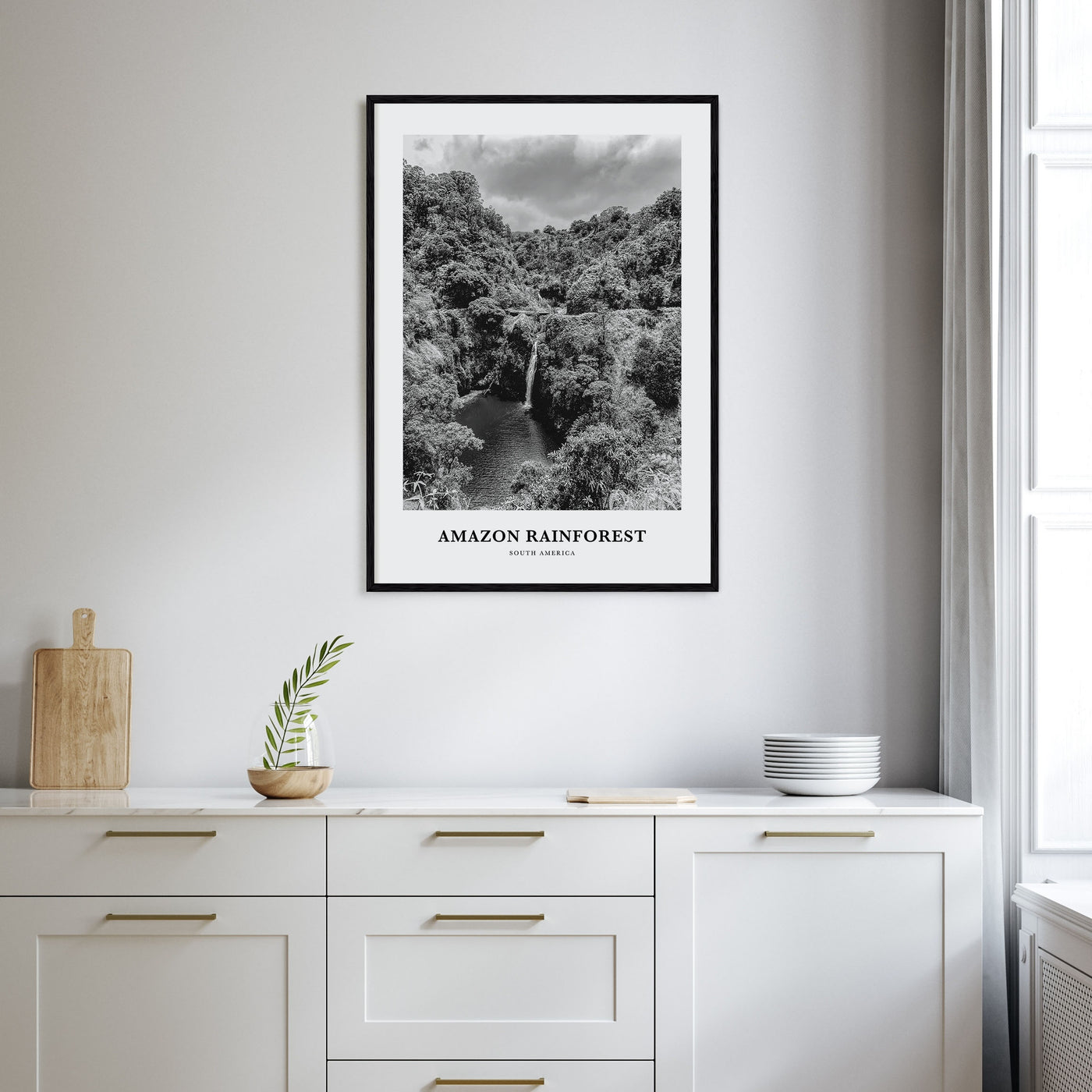 Amazon Rainforest Portrait B&W Poster