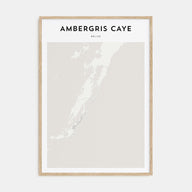 Ambergris Caye Map Portrait Poster