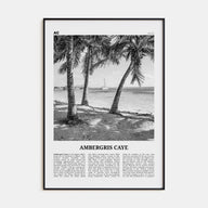 Ambergris Caye Travel B&W Poster