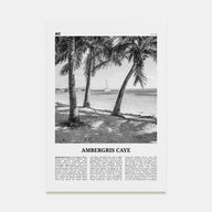 Ambergris Caye Travel B&W Poster