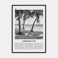 Ambergris Caye Travel B&W Poster