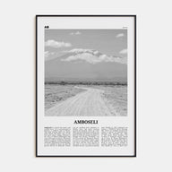 Amboseli Travel B&W Poster