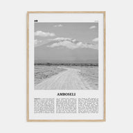 Amboseli Travel B&W Poster