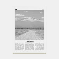 Amboseli Travel B&W Poster