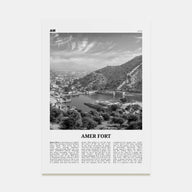 Amer Fort Travel B&W Poster