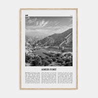 Amer Fort Travel B&W Poster