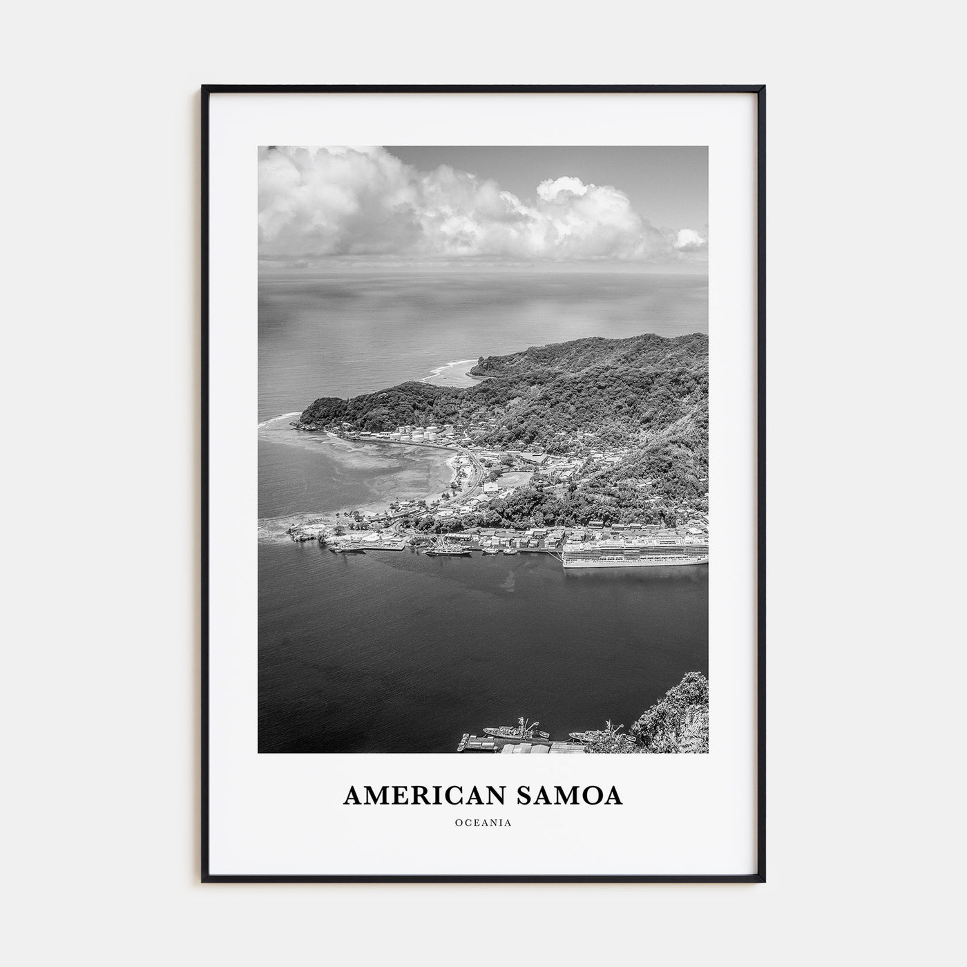 American Samoa Portrait B&W Poster