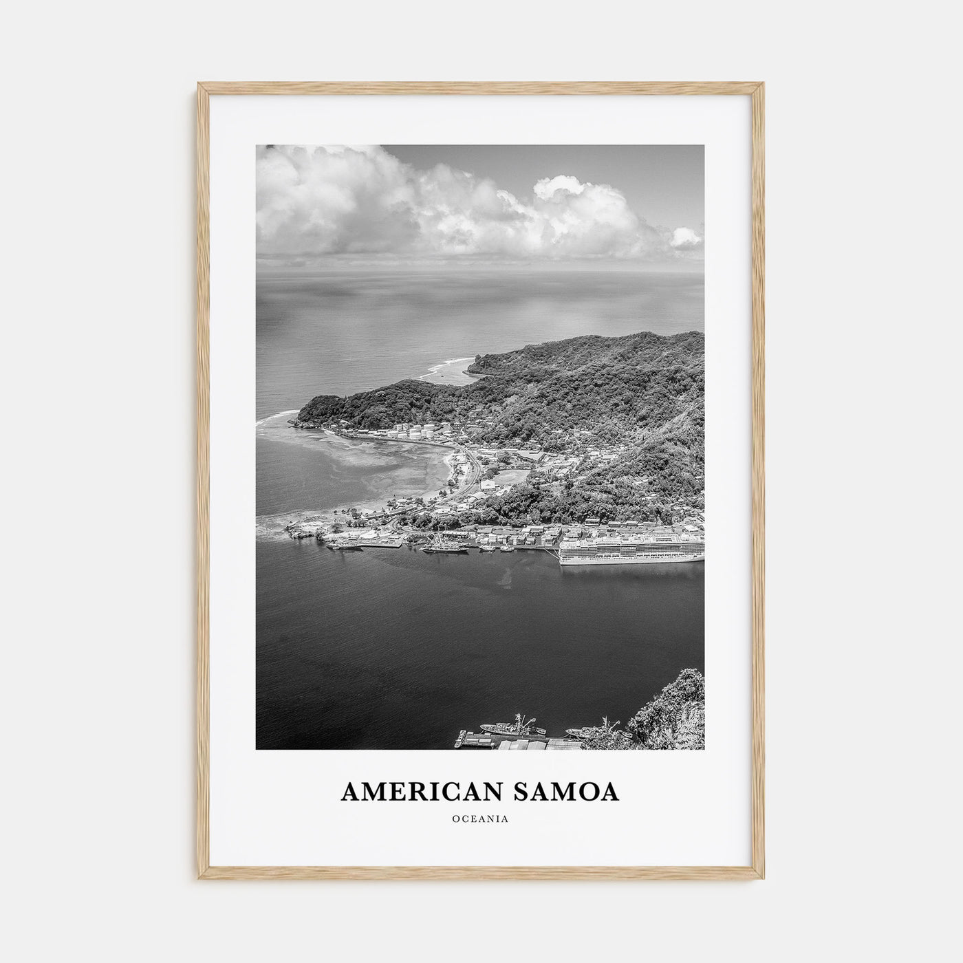 American Samoa Portrait B&W Poster