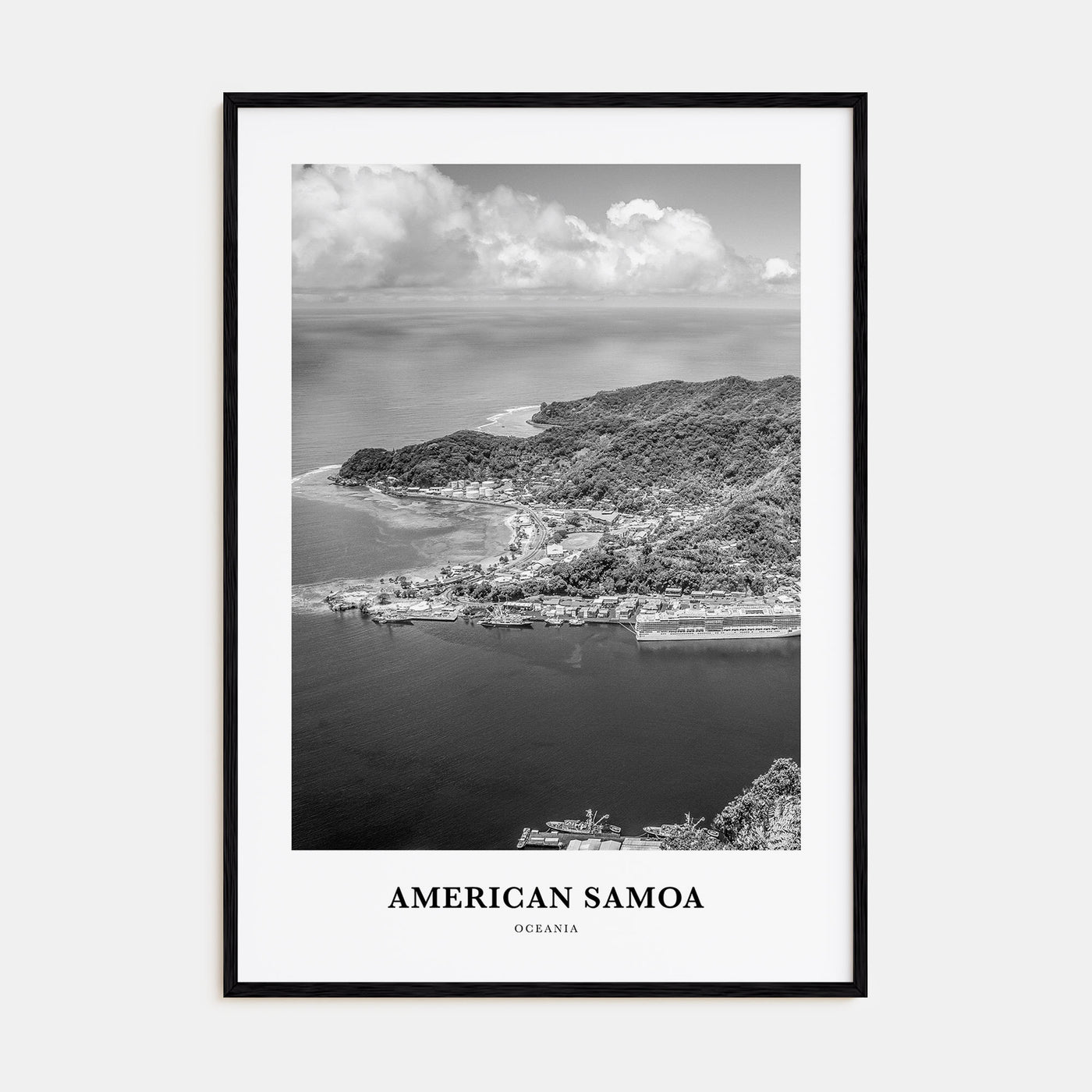 American Samoa Portrait B&W Poster