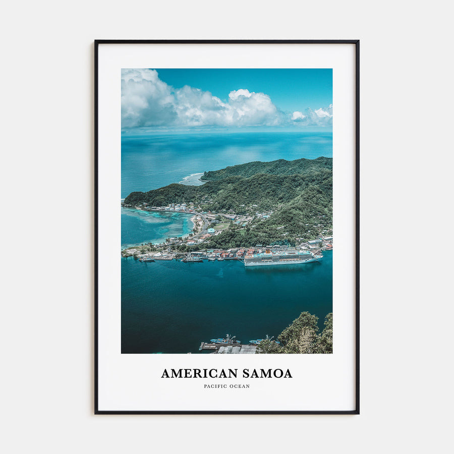 American Samoa Portrait Color Poster