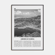 American Samoa Travel B&W Poster