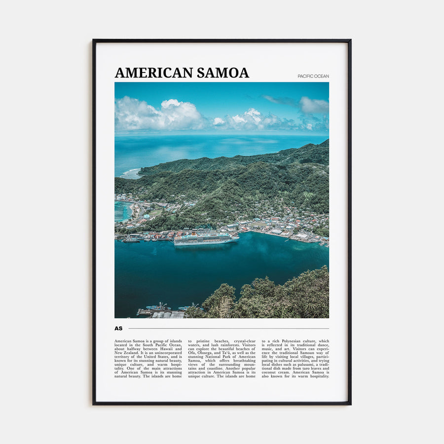 American Samoa Travel Color Poster
