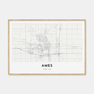 Ames Map Landscape Poster