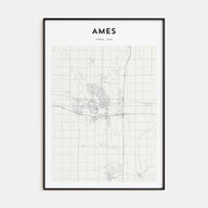 Ames Map Portrait Poster