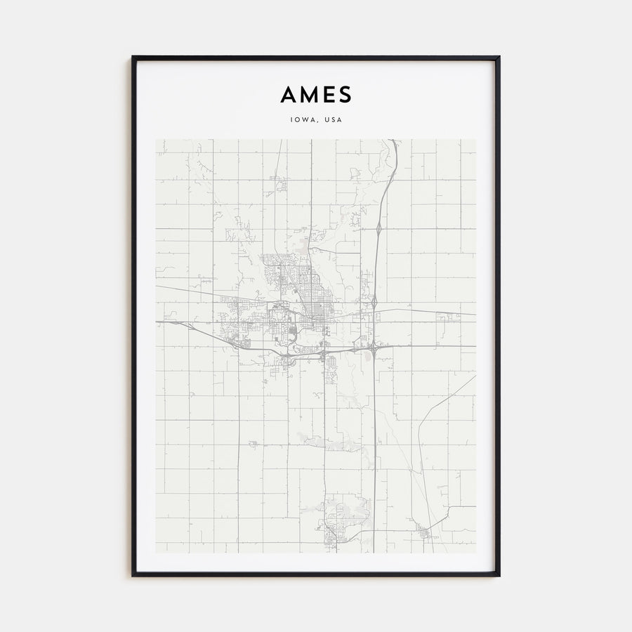 Ames Map Portrait Poster