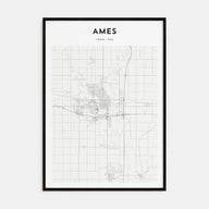 Ames Map Portrait Poster