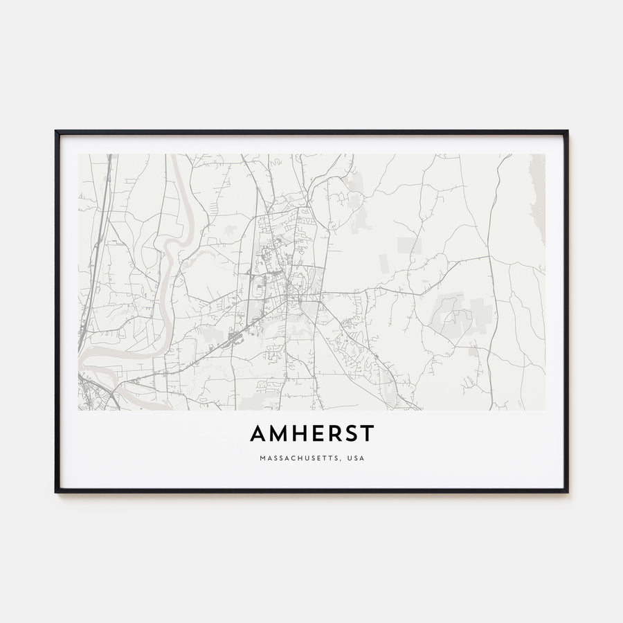Amherst Map Landscape Poster