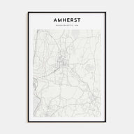 Amherst Map Portrait Poster