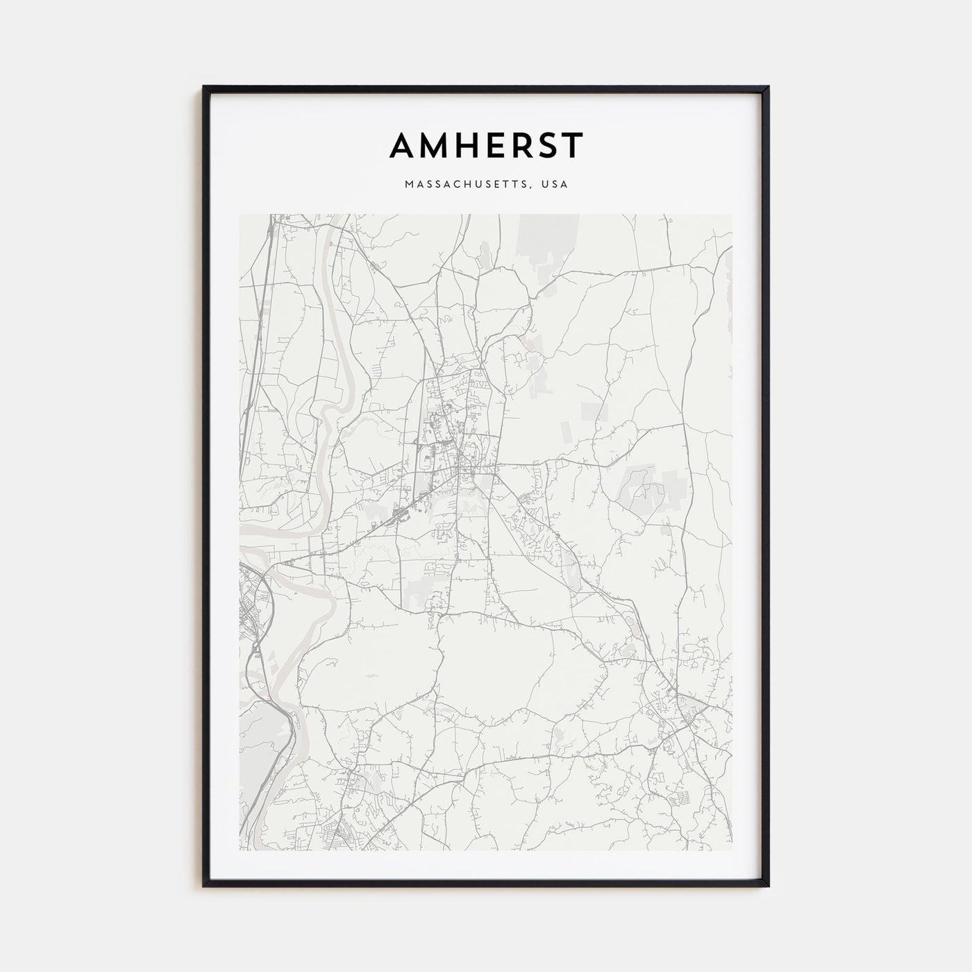 Amherst Map Portrait Poster