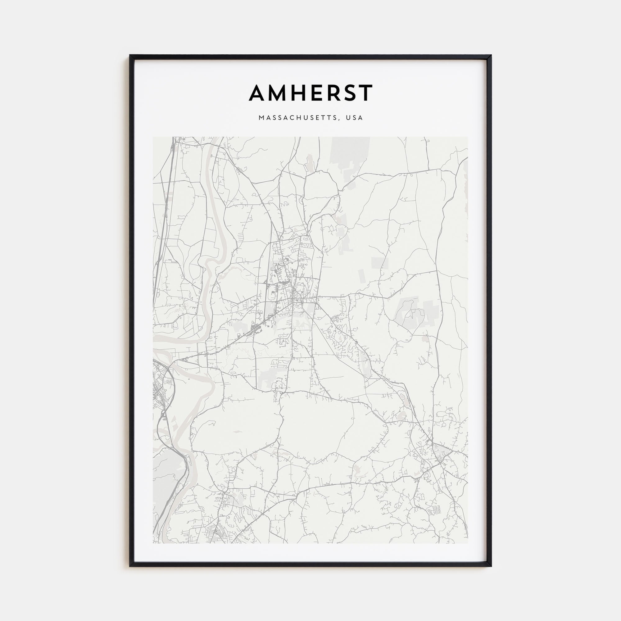 Amherst Map Portrait Poster