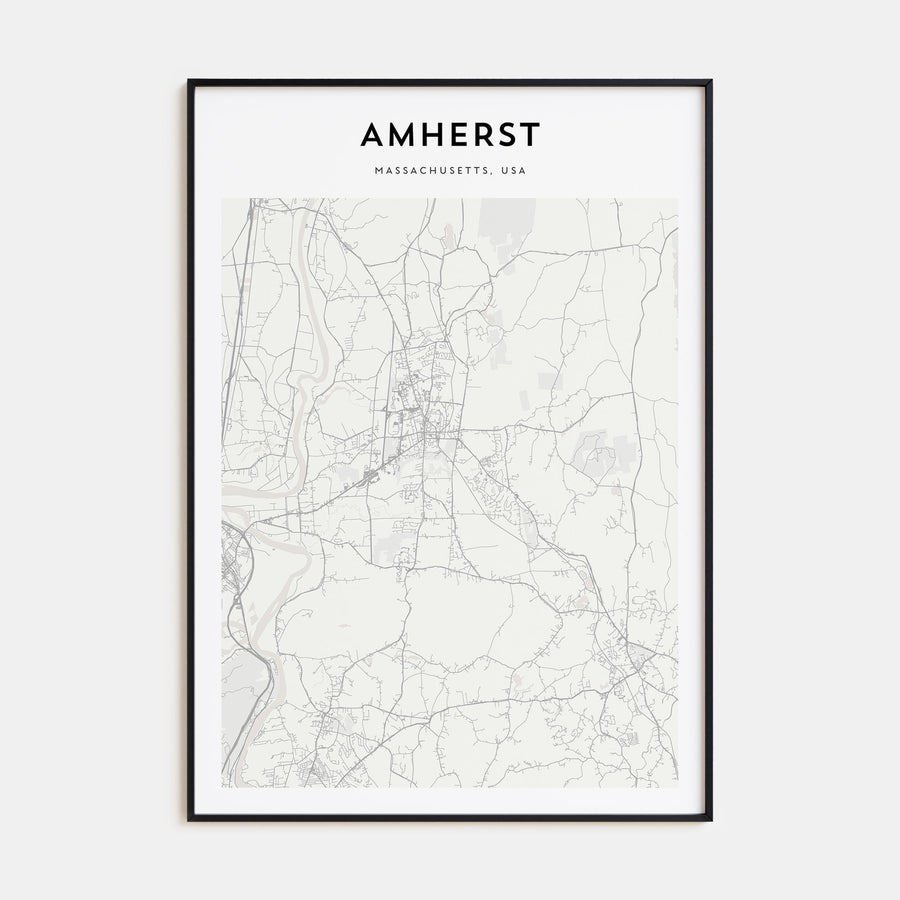 Amherst Map Portrait Poster