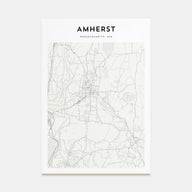 Amherst Map Portrait Poster