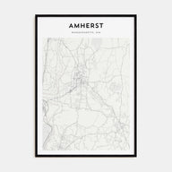 Amherst Map Portrait Poster