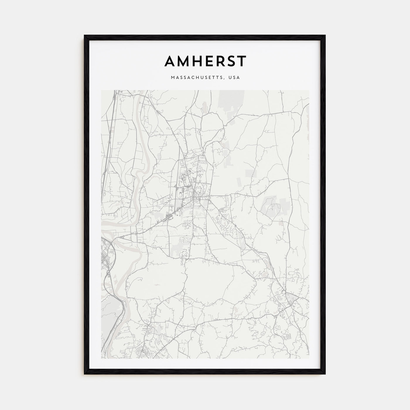 Amherst Map Portrait Poster