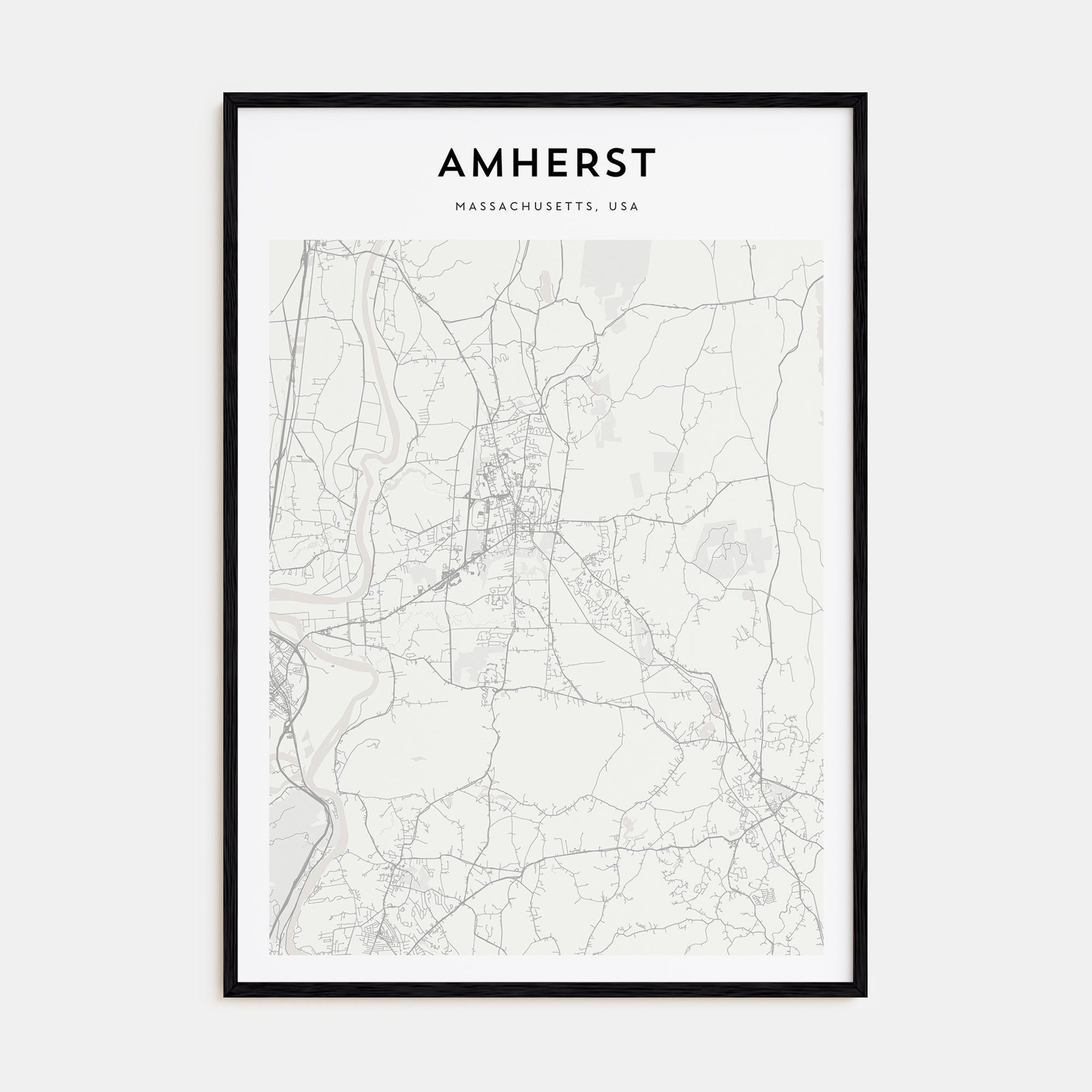 Amherst Map Portrait Poster
